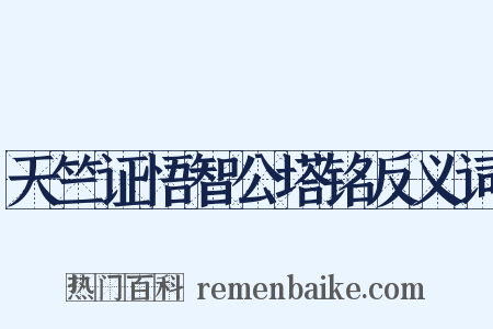 天竺证悟智公塔铭反义词是什么意思的图片